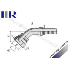 Accesorio de manguera de rosca hembra biselada de 45 grados con codo (22641)